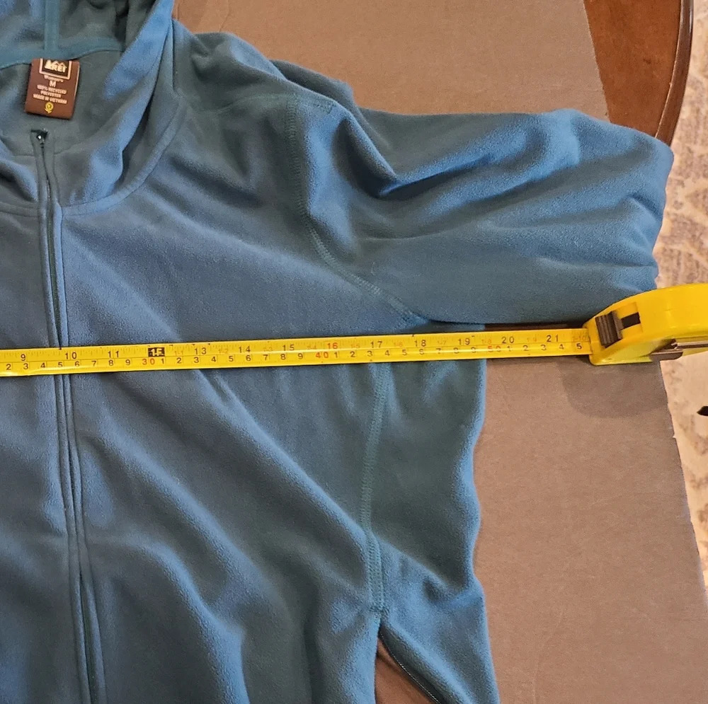 Rei blue fleeces jacket full zip women's Size M hooded - Picture 9 of 12